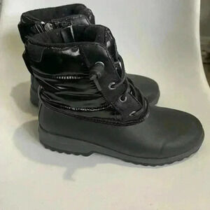 Sperry women’s maritime  repel nylon high shine boot size 5.5 black waterproof